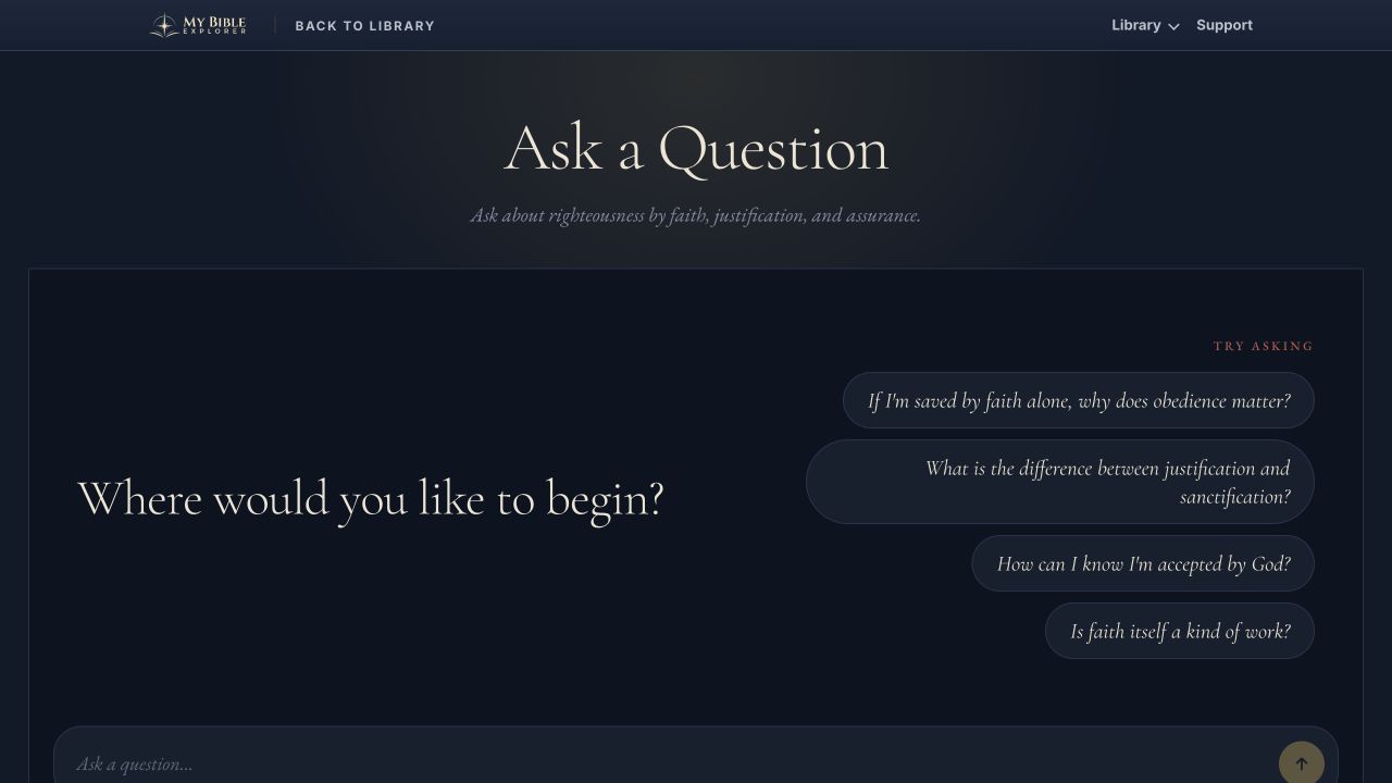 Salvation: ask about righteousness by faith